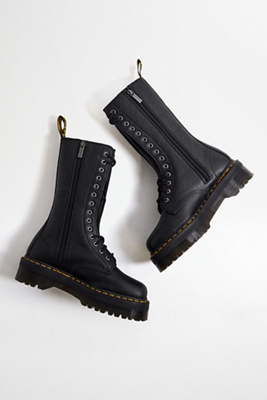 Pisa Leather Mid Calf Lace Up Boots Unisex Artens 1B99 Quad