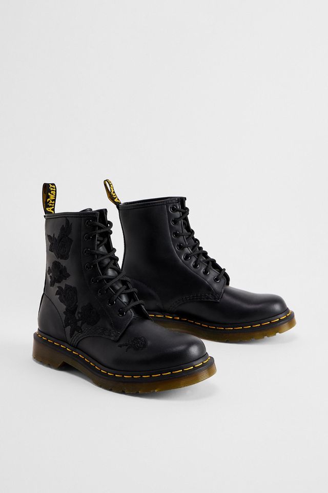 Dr. Martens Black 1460 Vonda Flower Boots #1