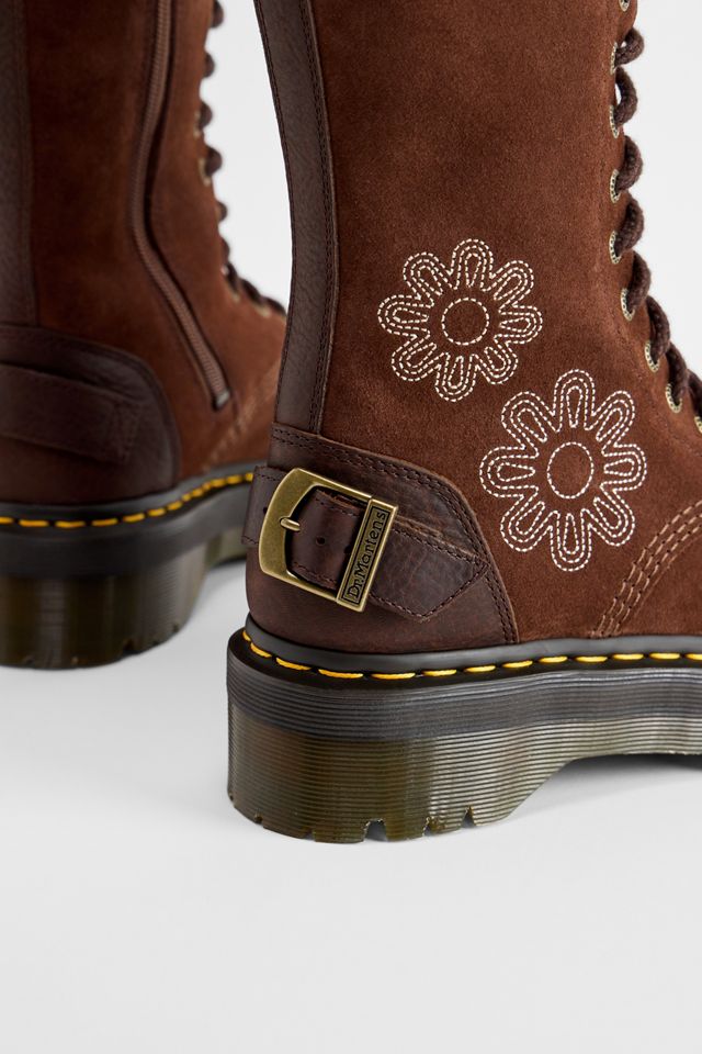 Dr. Martens Brown 1B99 Floral Suede Boots #3