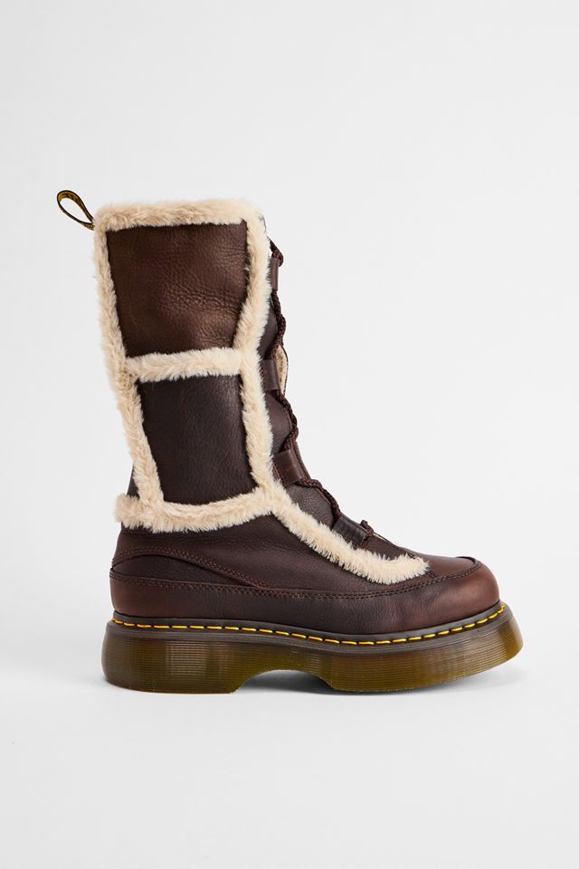Botas de Cuero Grizzly Dr. Martens Marrón Buzz con Cordones y Forro de Piel Sintética #1
