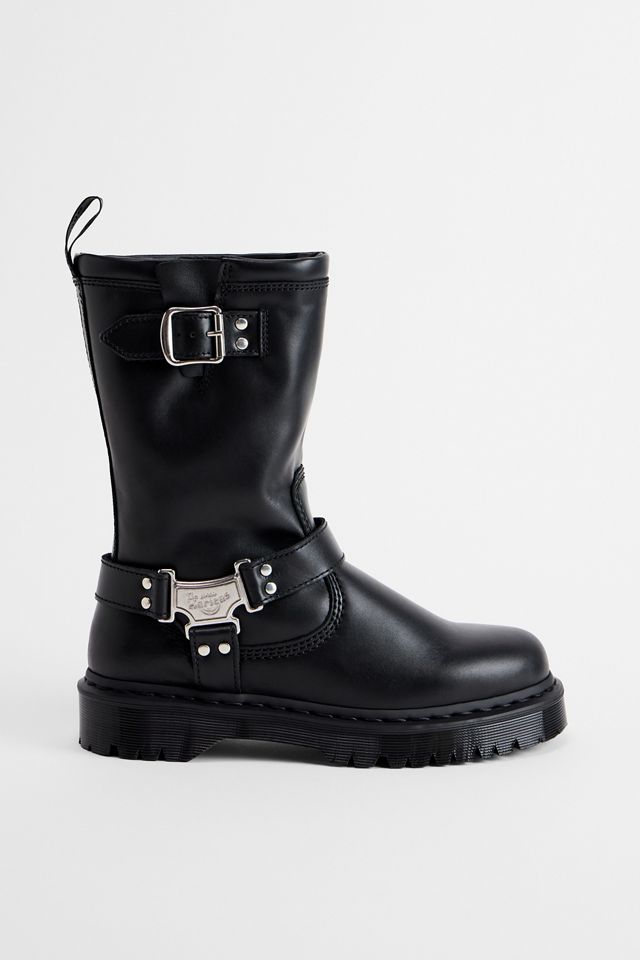 Dr. Martens Black Anistone Biker Boots #1