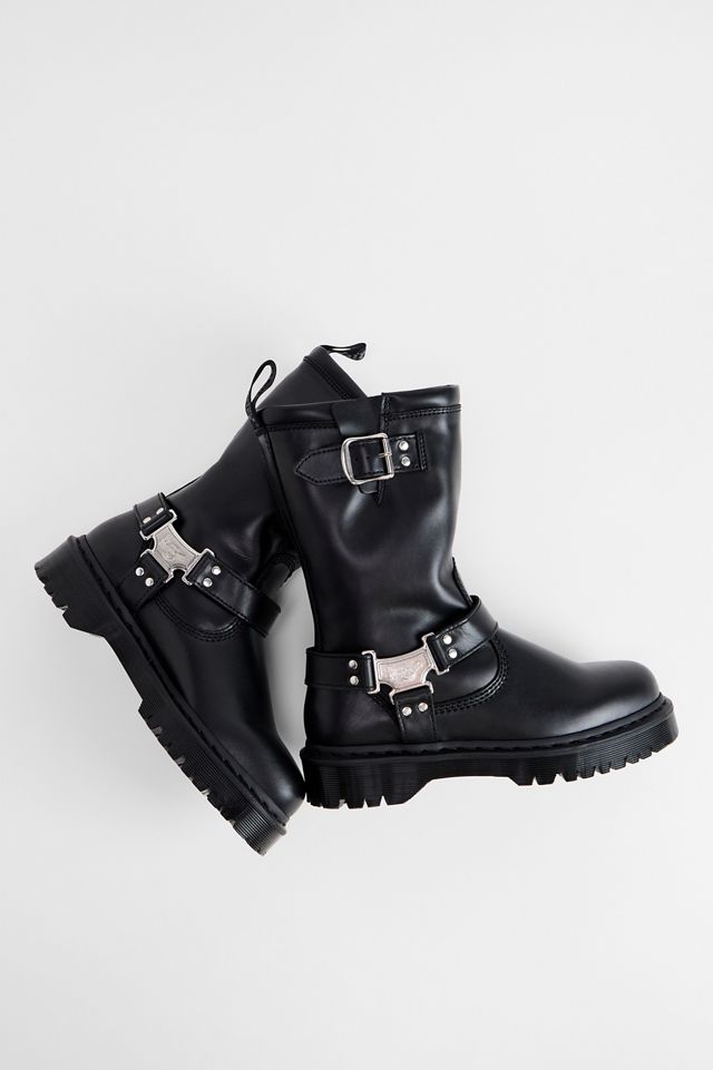 Dr. Martens Black Anistone Biker Boots #2