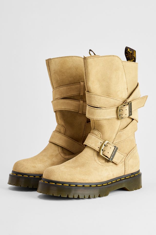 Bottes de motard en daim à deux sangles Anistone Dr. Martens #1