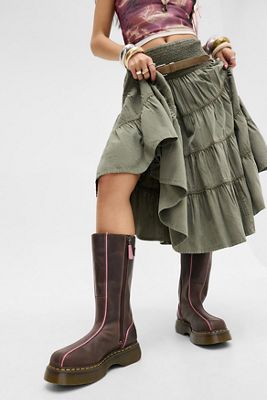 Bottes en cuir marron Buzz Hi Dr. Martens