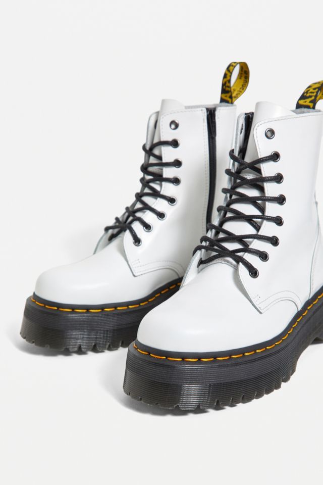 Dr. Martens Jadon White Platform 8 Eye Boots Urban Outfitters UK