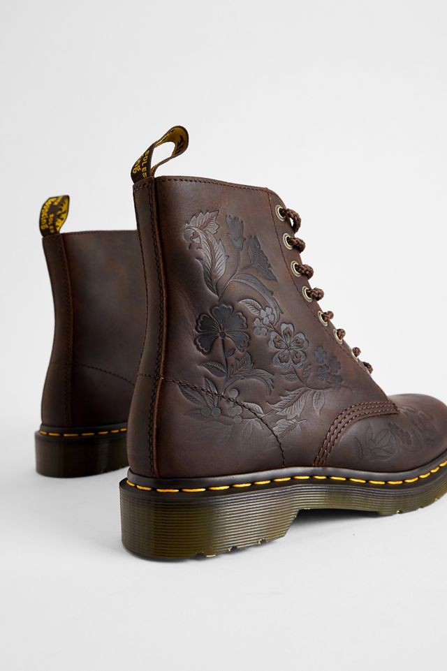 Bottes Dr. Martens 1460 Pascal à fleurs brunes #1