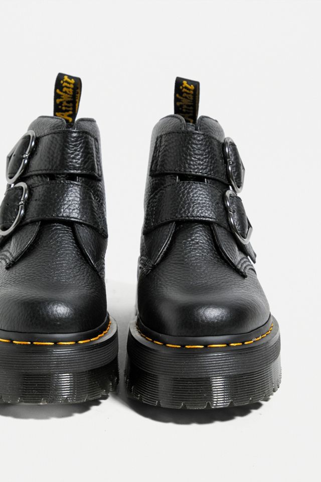Dr. Martens Black Leather Devon Heart Boots #1
