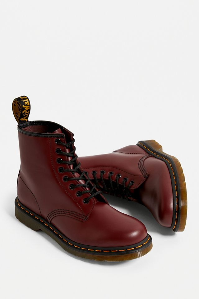 Dr. Martens - Bottes en cuir cerise 1460 à 8 œillets  #1