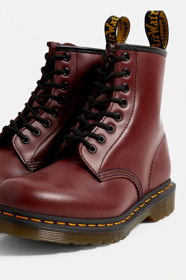 Dr. Martens - Bottes en cuir cerise 1460 à 8 œillets  #3
