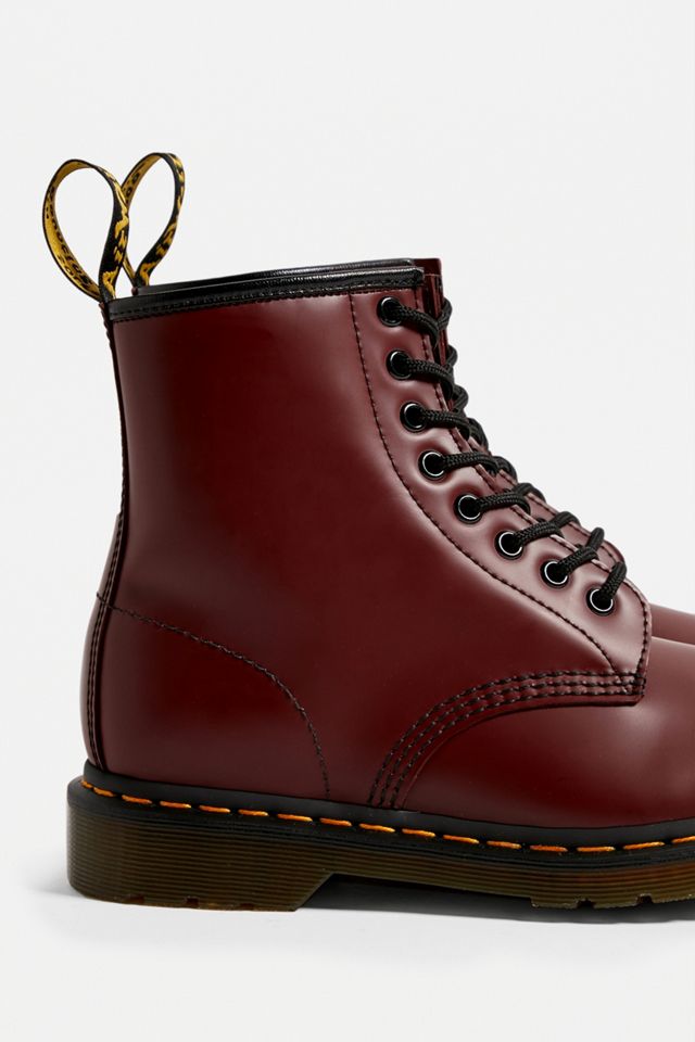 Dr. Martens - Bottes en cuir cerise 1460 à 8 œillets  #4