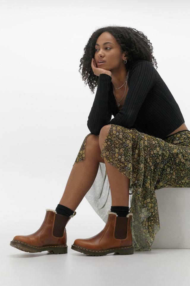 Faux Fur Lined Chelsea Chelsea Boots Femme Doc Martens Lined Boots