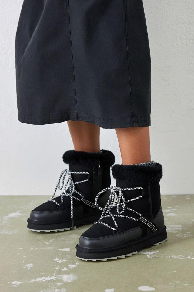 EMU Australia Blurred Black Snow Boots | Urban Outfitters UK