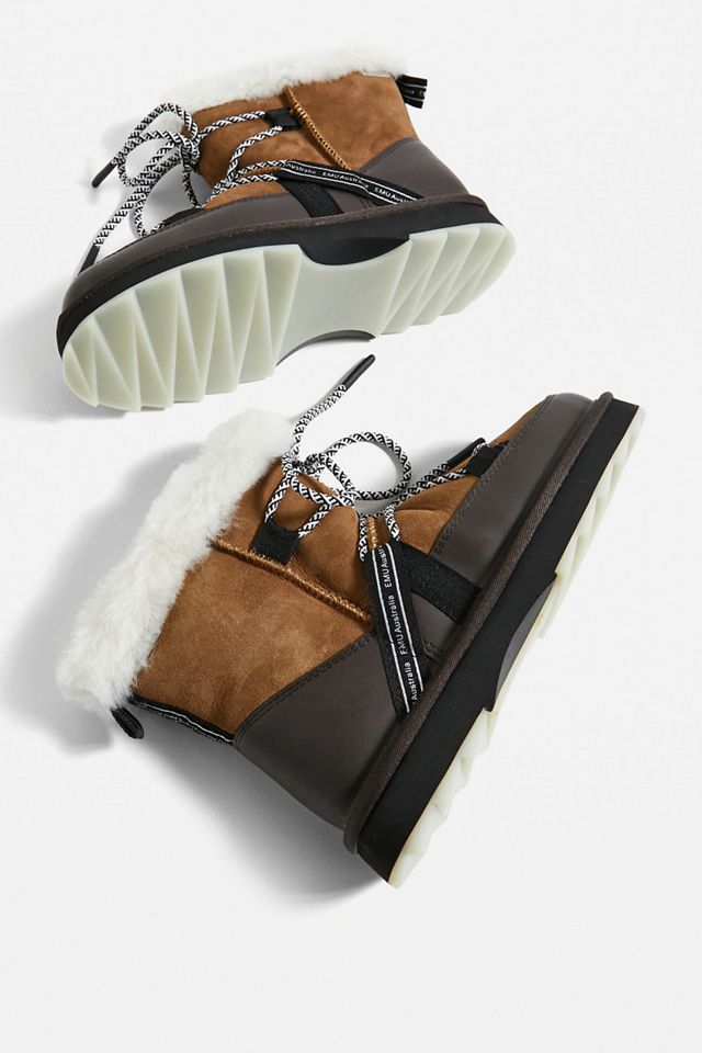 EMU Australia Botas de nieve castaña borrosas #4