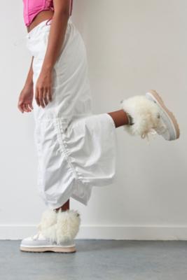 EMU Australia Blurred Glossy White Snow Boots - White UK 6 at Urban Outfitters