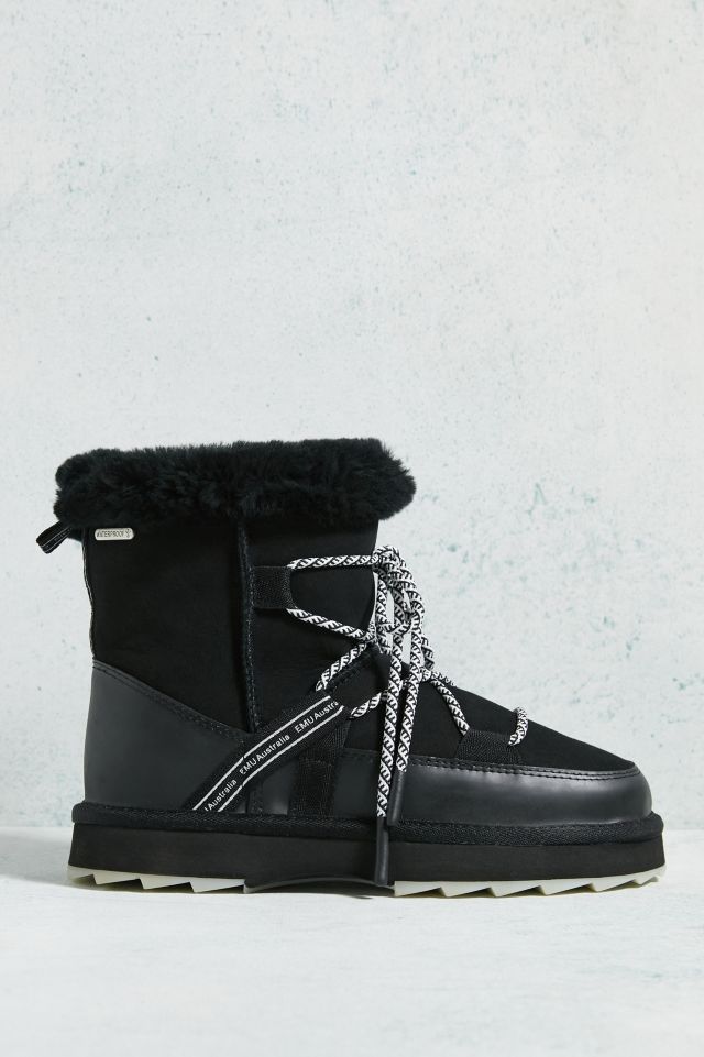 EMU Australia Black Blurred Snow Boots | Urban Outfitters UK