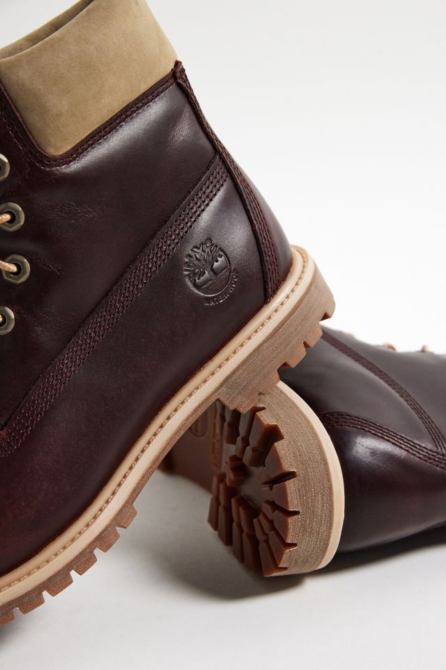 Timberland Burgunfy Premium 6 Inch Boots Urban Outfitters UK