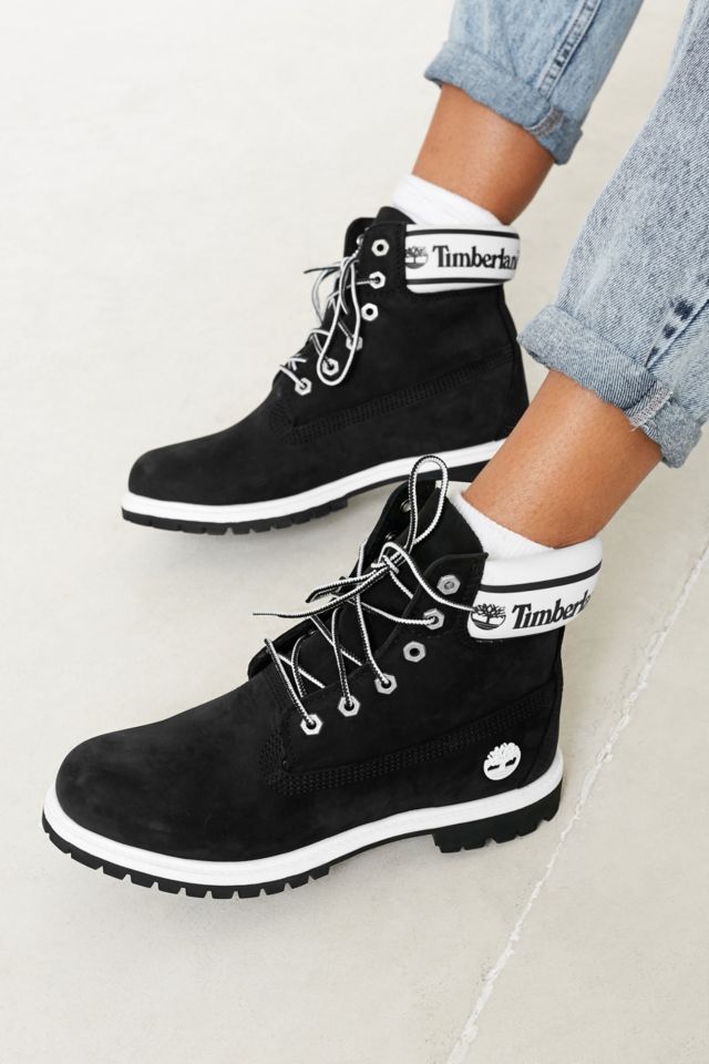 Black timberland clearance laces