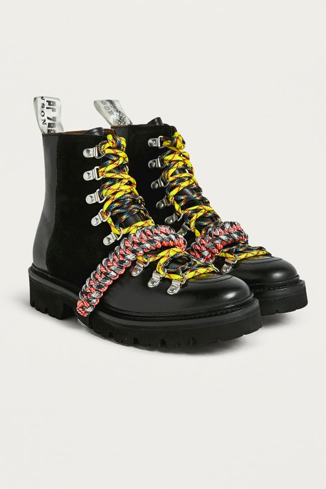 House Of Holland X Grenson Black Leather Hiker Boots #1