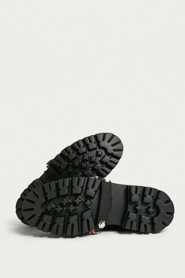 House Of Holland X Grenson Black Leather Hiker Boots #5