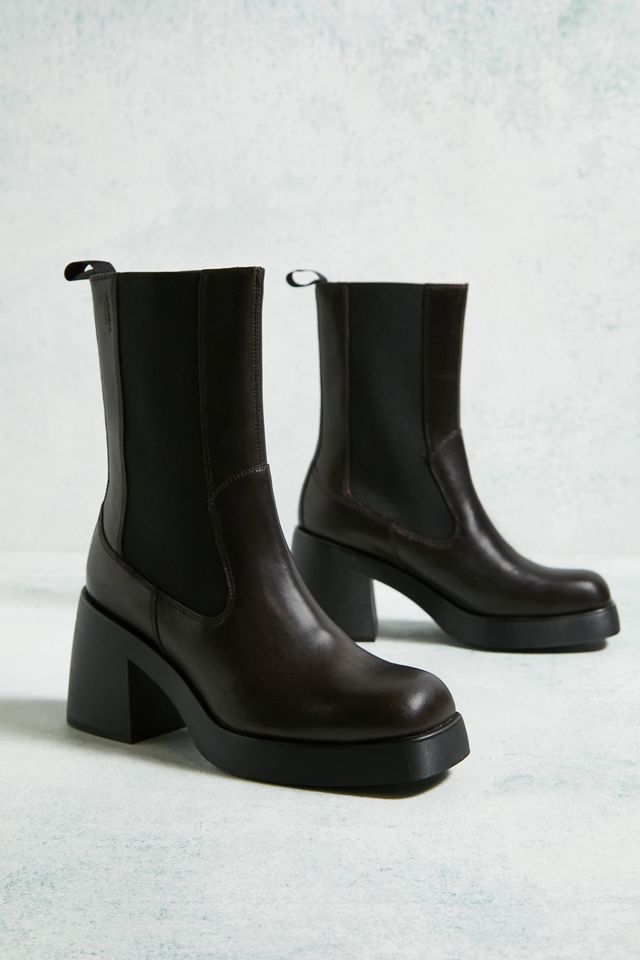 Vagabond - Bottines Chelsea Brooke en cuir marron #1