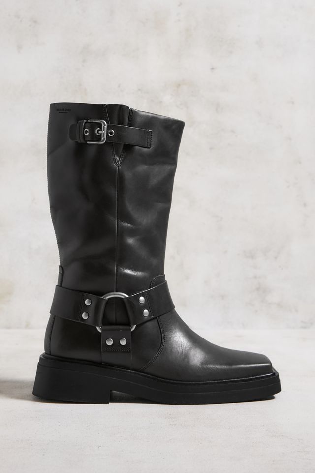 Vagabond Black Eyra Square Toe Tall Buckle Boots #2