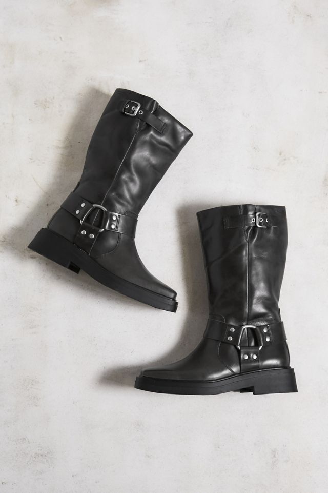 Vagabond Black Eyra Square Toe Tall Buckle Boots #3