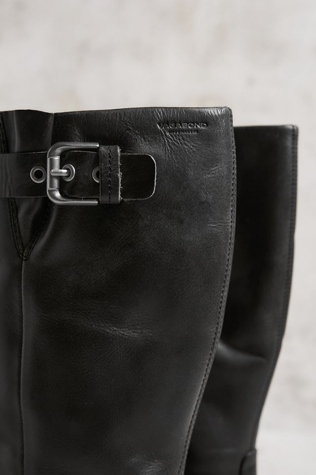 Vagabond Black Eyra Square Toe Tall Buckle Boots #4