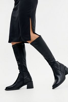 Vagabond Black Vega Leather Knee-High Boots