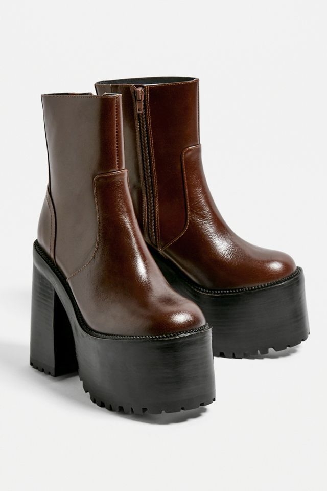 Jeffrey Campbell Deadz Brown Leather Platform Boots #1