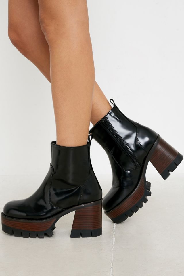 Jeffrey campbell black store leather booties