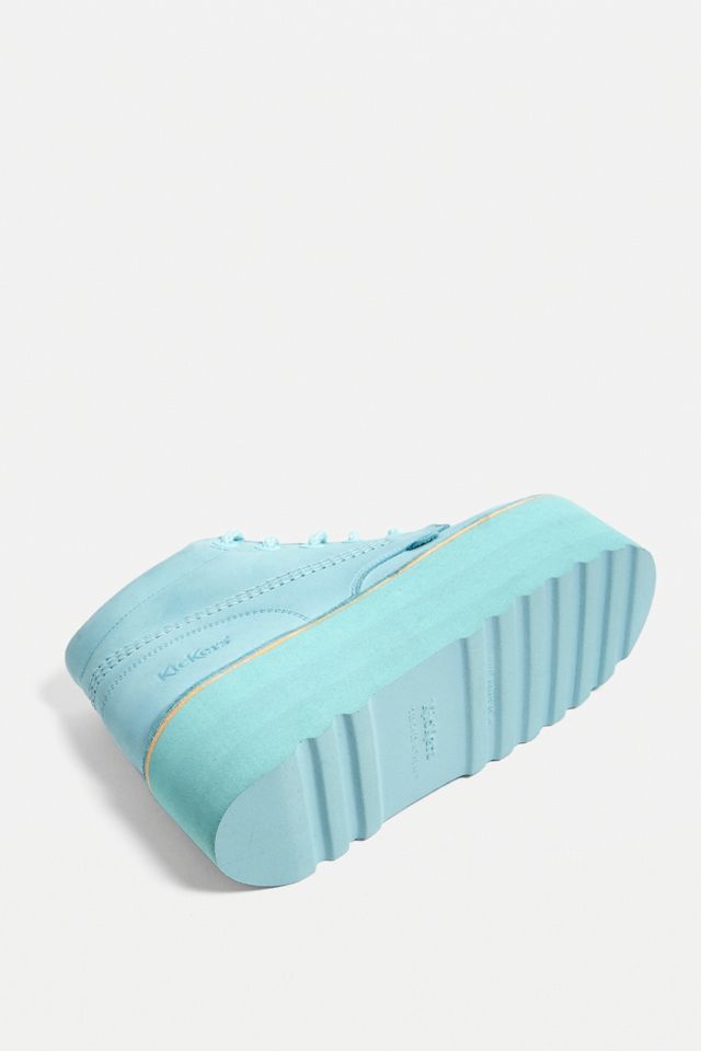 Kickers Higher Stack Blue Nubuck Leather Boots #3
