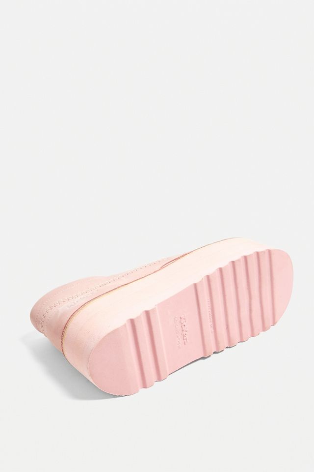 Kickers Higher Stack Pink Nubuck Leather Boots | Urban Outfitters UK