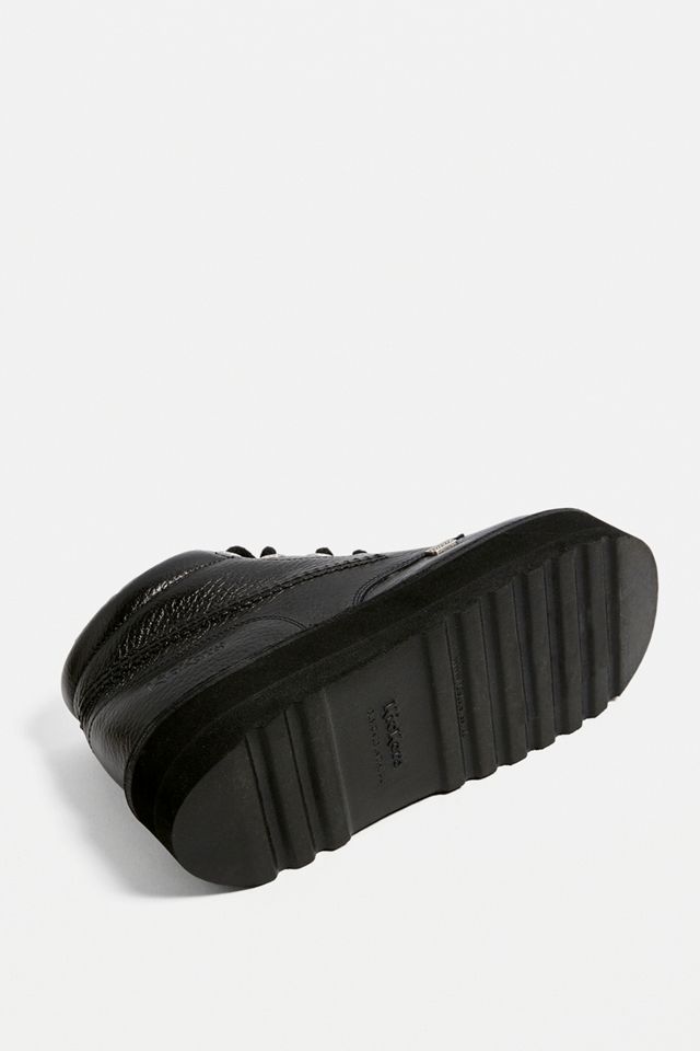 Kickers Hi Stack All Black Leather Boots | Urban Outfitters UK