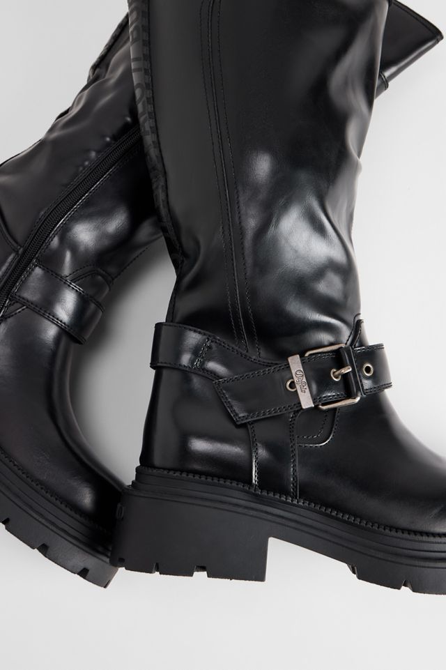Botas de Motociclista Cathy Negras Hasta la Rodilla Buffalo #1
