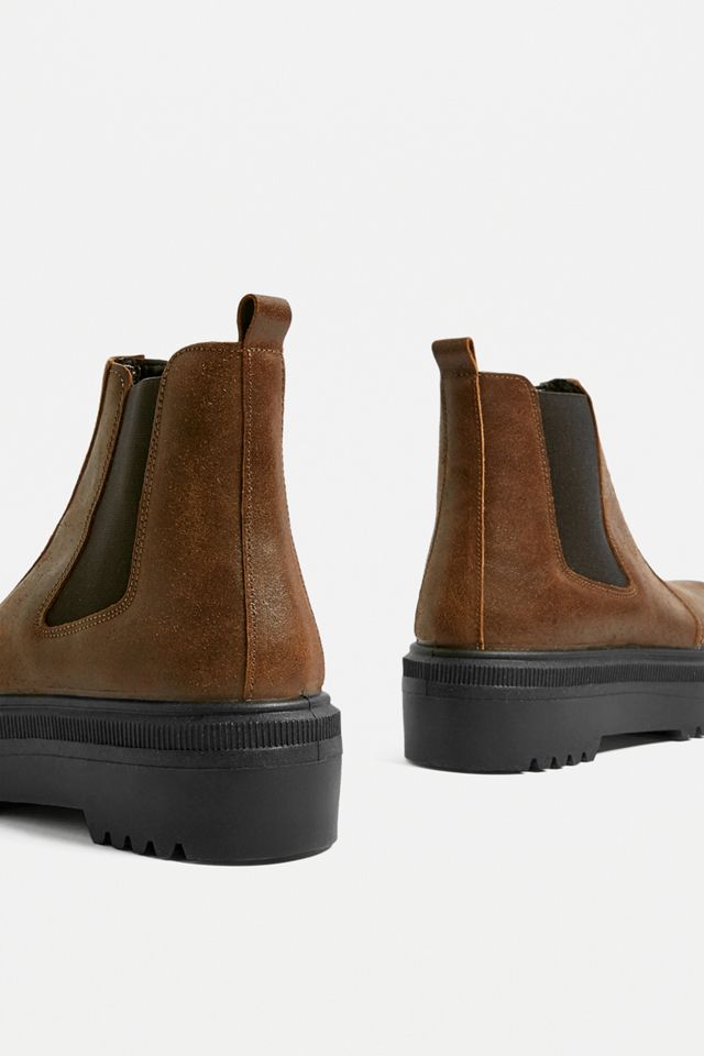 UO Brody Brown Suede Platform Chelsea Boots #3