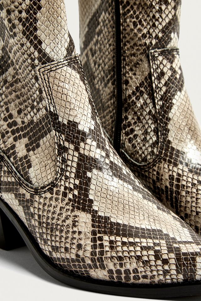 UO Bronco Snake Print Leather Western Boots #3