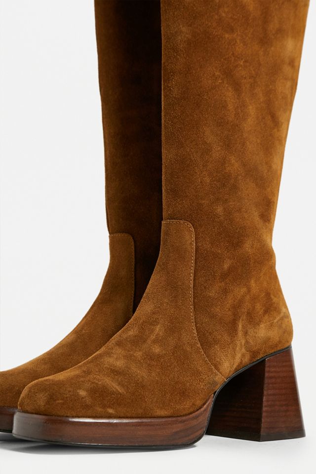 UO Vix Knee-High Brown Suede Boots #1