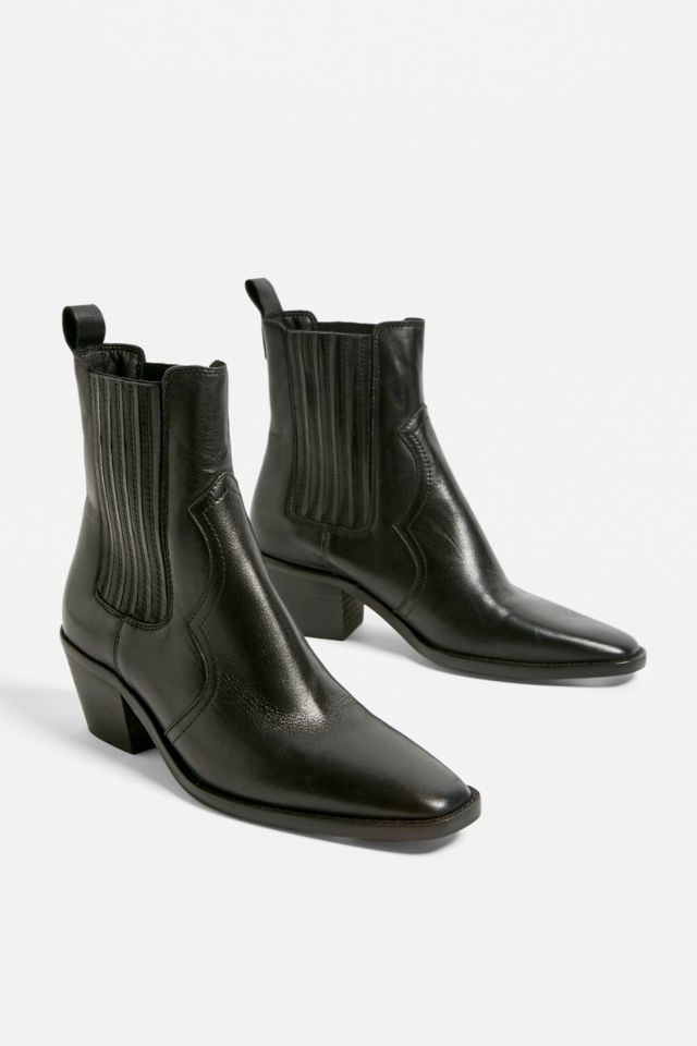 UO Billie Leather Western Boots | Urban Outfitters UK