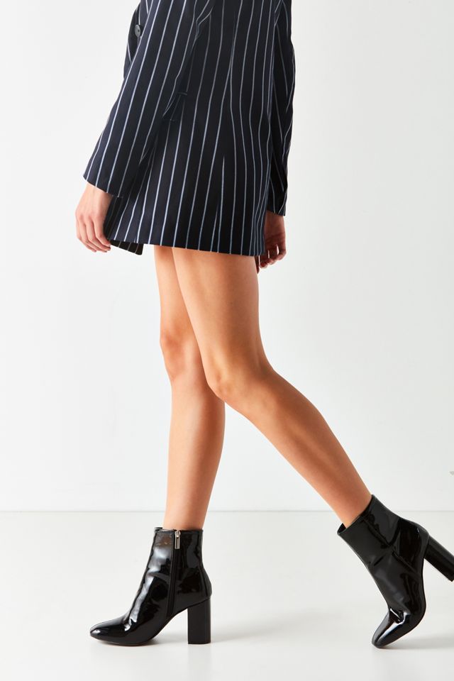 Sloane Seamed Faux Patent Leather Ankle Boots #2
