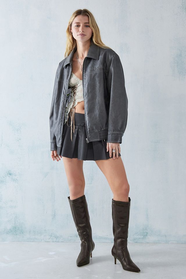 UO Jessie Western Leather Brown Kitten Heel Boots #1