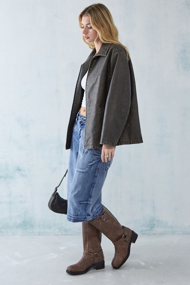 UO Brown Becky Buckle Knee High Boots #2