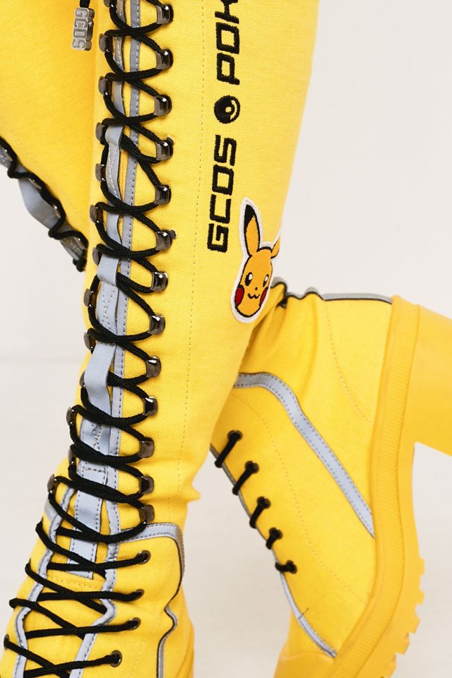GCDS Pokemon Lace-Up Thigh-High Boots #1