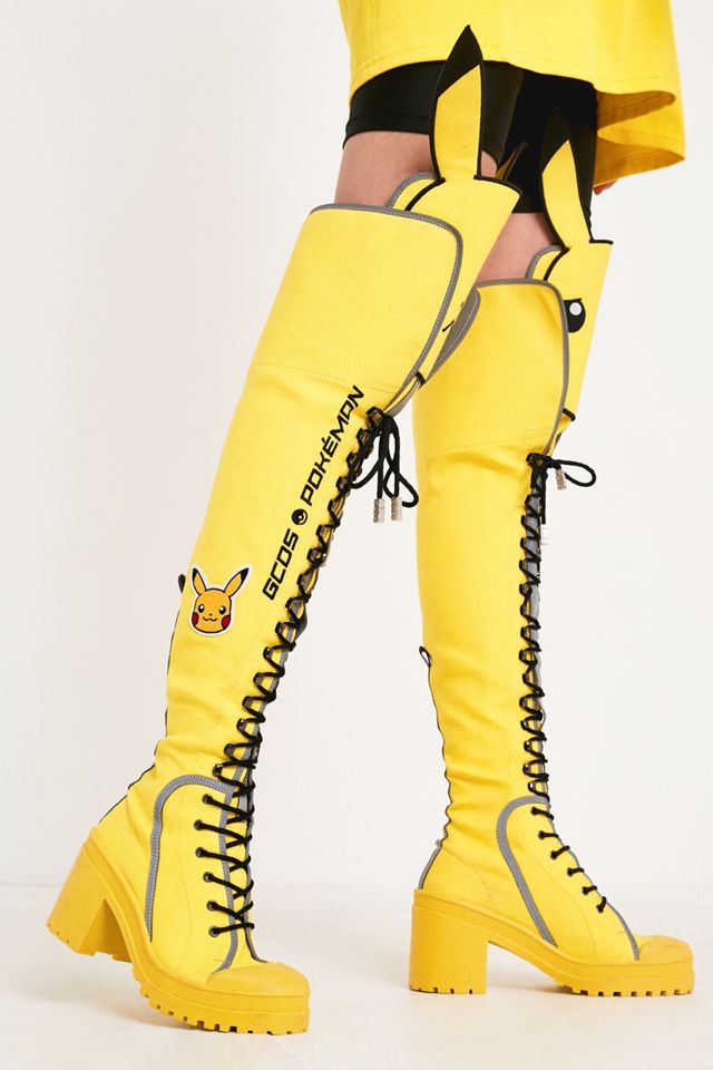 GCDS Pokemon Lace-Up Thigh-High Boots #2
