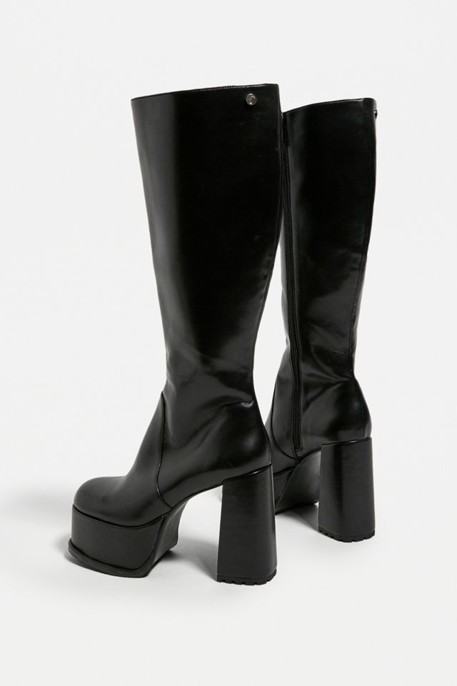 Shelly's London Khia Black Knee-High Boots | Urban Outfitters UK