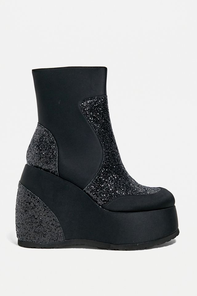 Shelly's London Solaris Glitter Platform Boots | Urban Outfitters UK