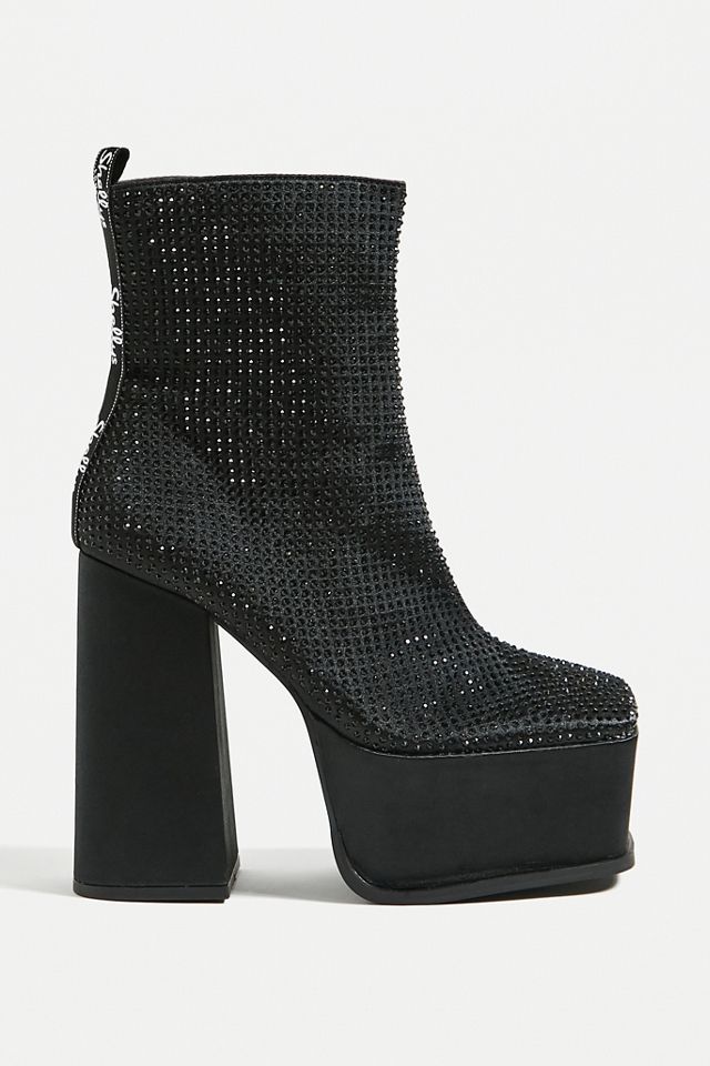 Shelly's London Glitter Platform Boots | Urban Outfitters UK