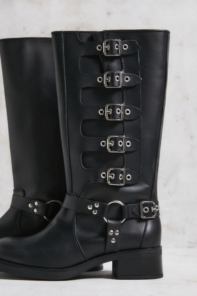 Steve madden bam on sale black leather boots