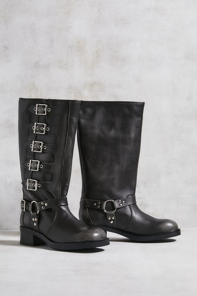 Steve Madden - Combat boots en cuir gris #3