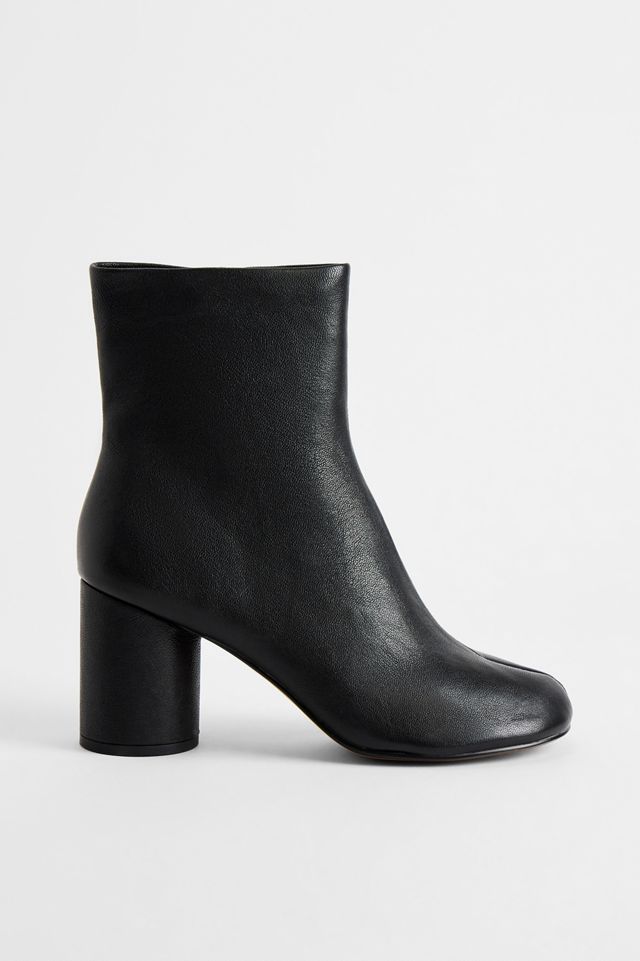 Steve Madden Schwarze Caro Leder-Stiefeletten mit geteilter Zehenpartie #3
