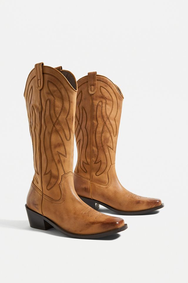 Botas UO Cassidy Western de Cuero Marrón #2